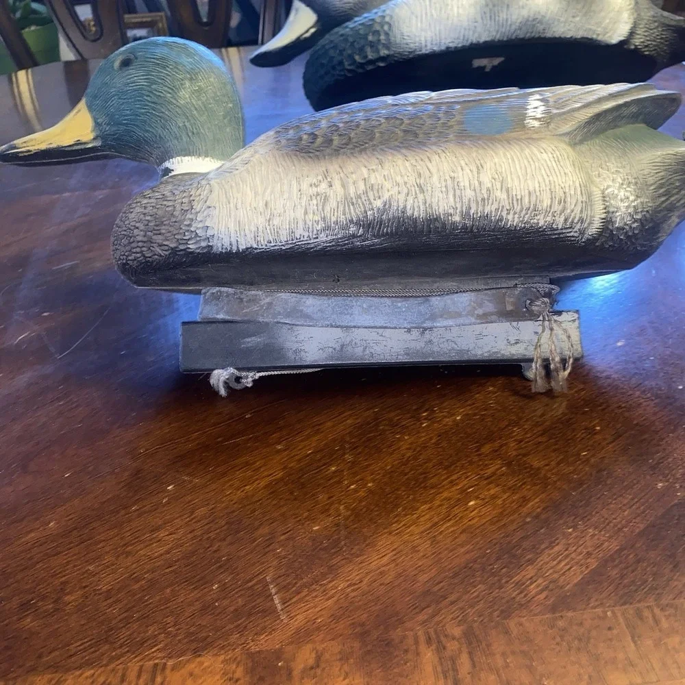 Vintage Flambeau Duck Decoy Male & Female Pair Mallard 14